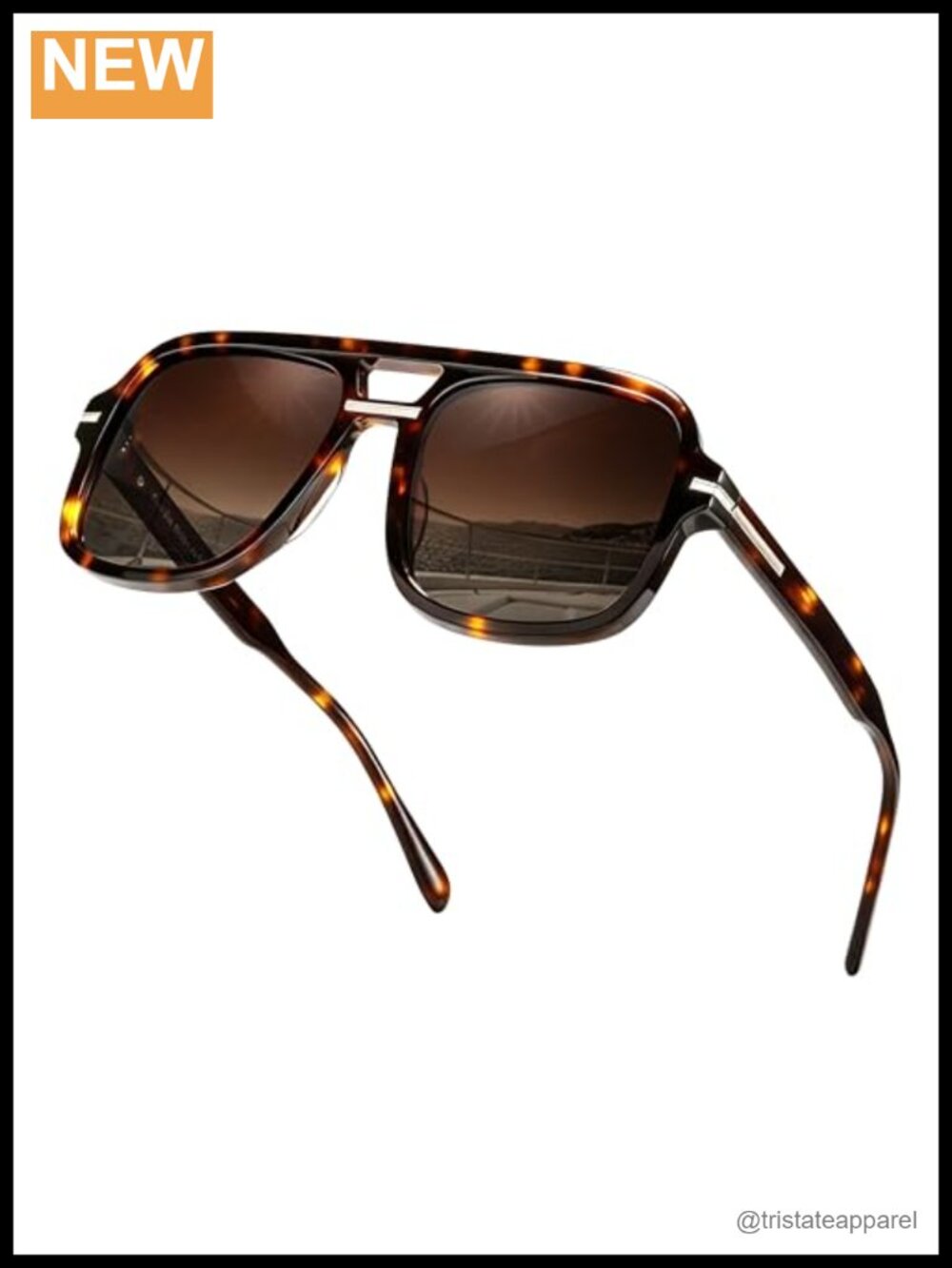LVIOE Acetate Polarized Aviator Sunglasses UV400 Protection Outdoor